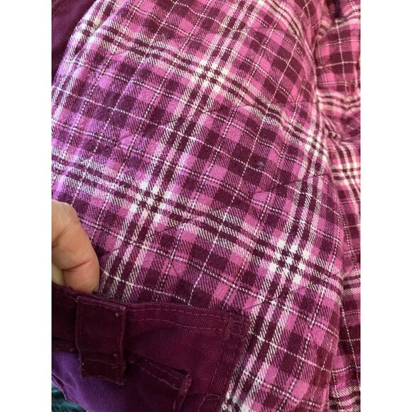 Berne Ladies Maroon Jacket Plaid Lining Snap Closures XL - Picture 11 of 16